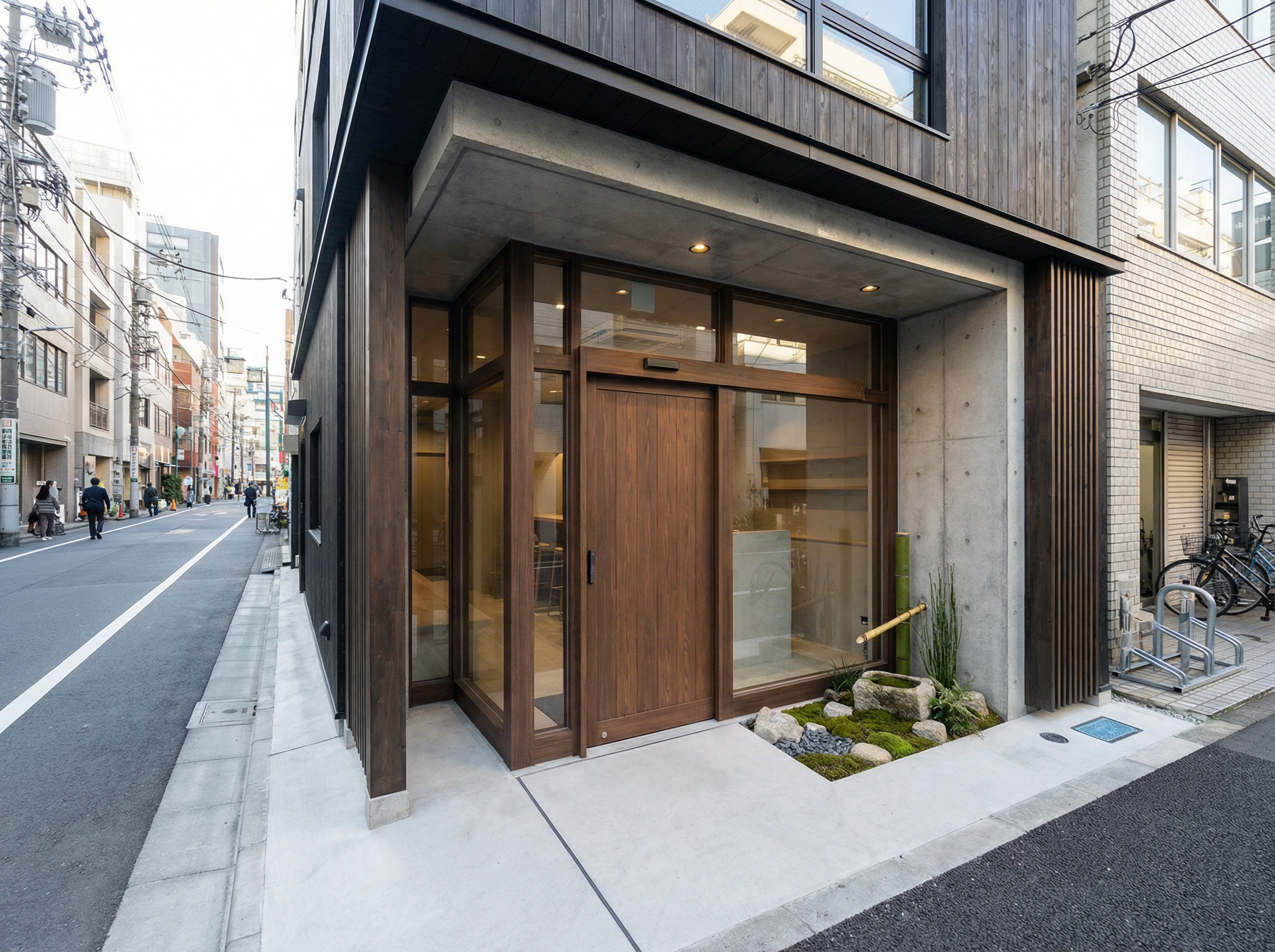 事業所の建物入口